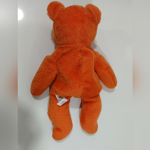 Vintage Avon Bernard 8in.Orange Plush Bear 1997. No Tag, Like New, - Picture 3 of 5